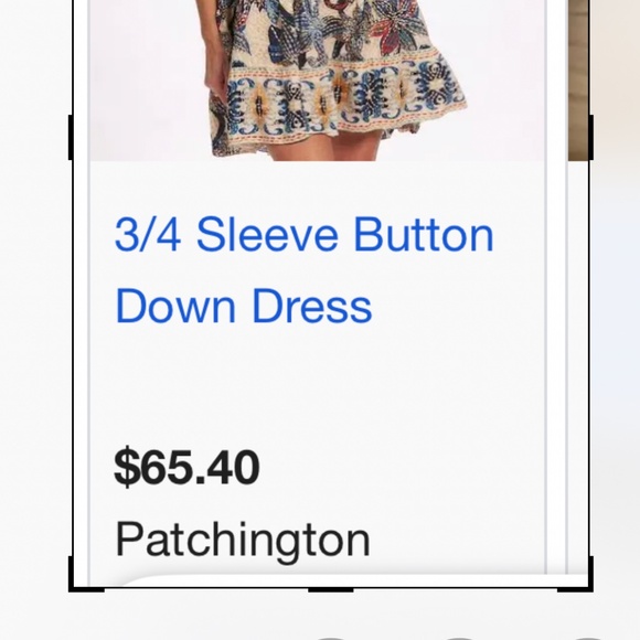 Patchington, 3/4 Sleeve Loose Fitting Button Down Dress, OS - Picture 9 of 9